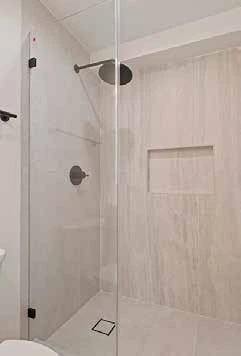 Renovated walk-in shower